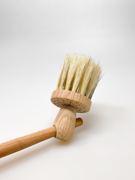 Grillpinsel / Naturborste weich 5 cm rund, geölt, mit Stiel 70 cm